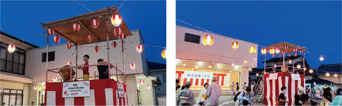 地元神社へやぐら寄贈